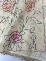 Kota silk cotton saree with applique embroidery work MS8867