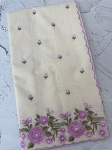 Mul chanderi embriodery saree with scalloped borders MSH176