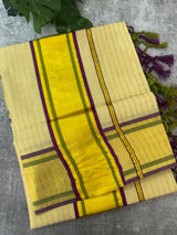 Kerala Golden tissue saree lines