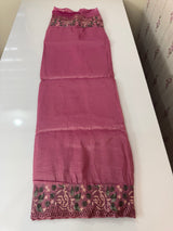 Crush Organza cutwork & embroidery saree MS7544- Pink