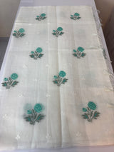 Silky kota embroidery saree MSK654