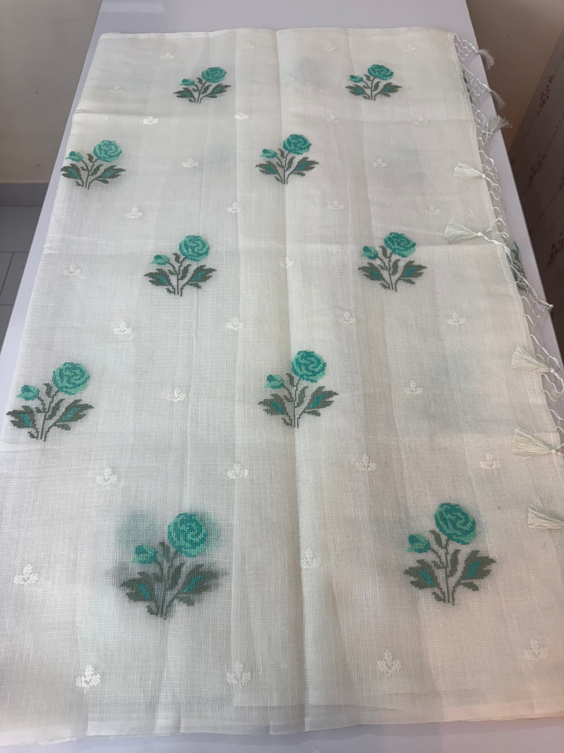 Silky kota embroidery saree MSK654