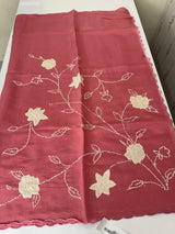 Malai chanderi knot and kanta embriodery saree  MS5556