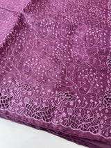 Cutwork Blended tussar saree with thread work MTS9078