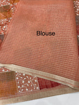 Tissue Silk embriodery saree MS49892