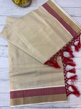 Kerala gold tissue saree - Red(2) SSRLMRH