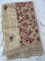 Handworked Blended tussar silk saree MS90543 (14)