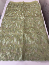 Glass organza saree with thread work- MOS351