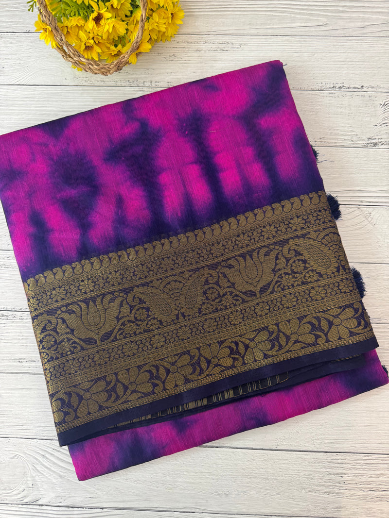 Tie & Dye Jute silk sarees  MJL987