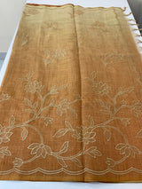 Ombre Soft Tissue linen saree with appliqué work MSL875