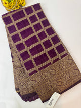 Semi banarasi Khaddi Georgette saree - MS1498 Vadamalli