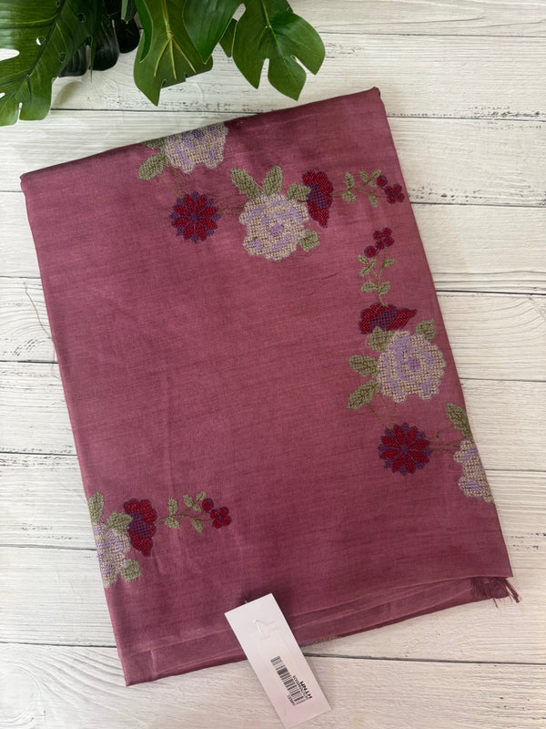 Pure desi tussar silk saree with embroidery- MTSS659 (12)