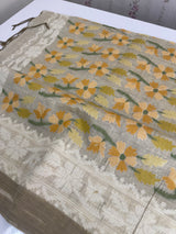Jamdani silk Cotton Saree with blouse MS12552