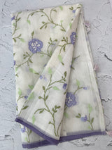 Soft Netkota saree with cross stitch embroidery MSH210