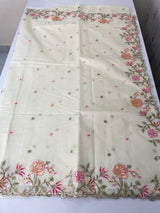 Mul chanderi saree with embriodery borders MSH113