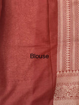 Banarasi semi katan saree in silver zari SHSNRIC