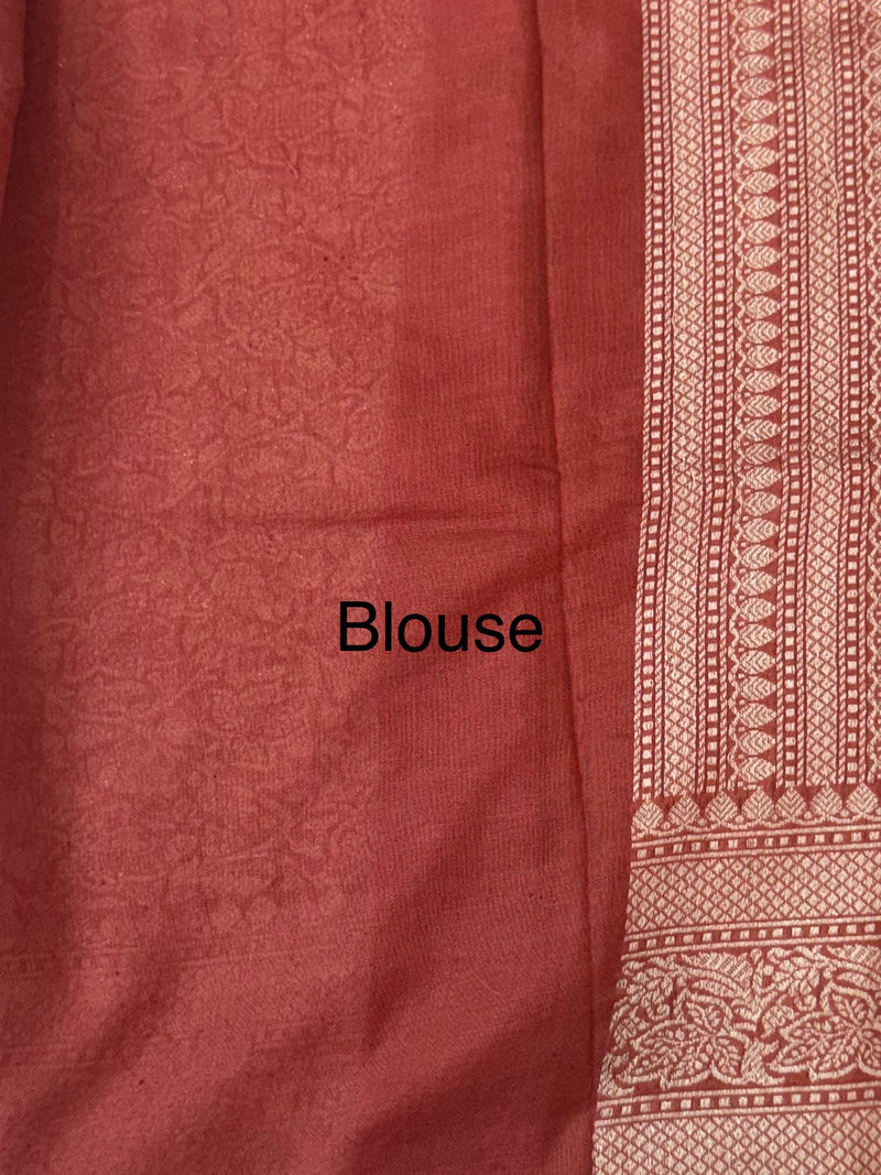 Banarasi semi katan saree in silver zari SHSNRIC