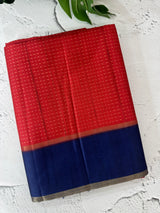 Semi silk saree with zari weaving  MSG6161