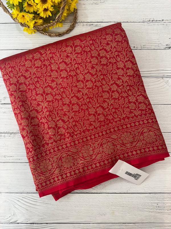 Banarasi semi katan saree SHKNSNM Red