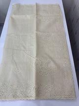 Moonga checks saree with Net Applique borders  MSH157 Ivory