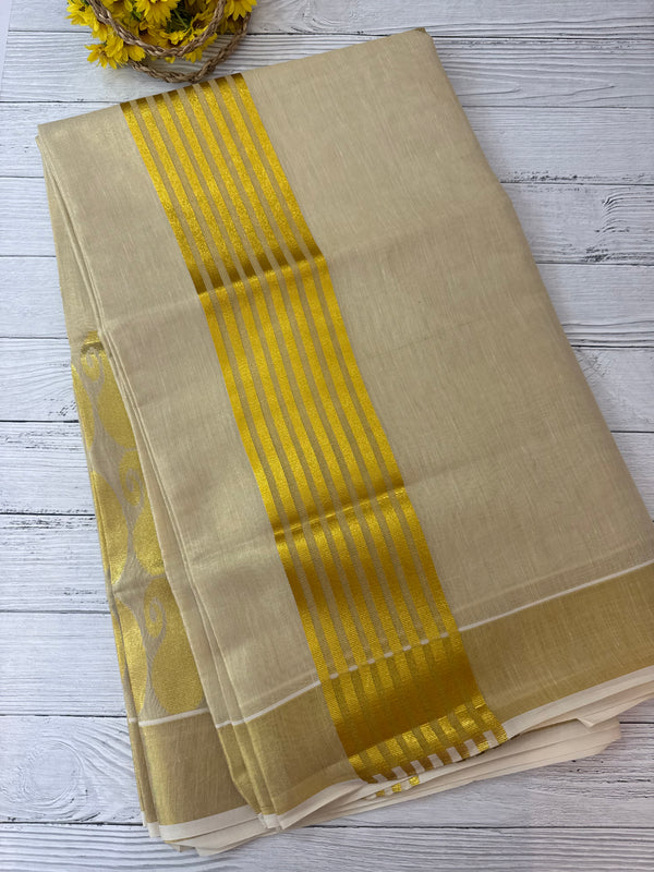 Kerala Gold tissue saree
