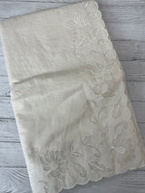 Mul chanderi saree with applique borders MSH111 -Offwhite