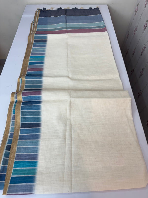 Rainbow semi Linen Saree MLS615- 12