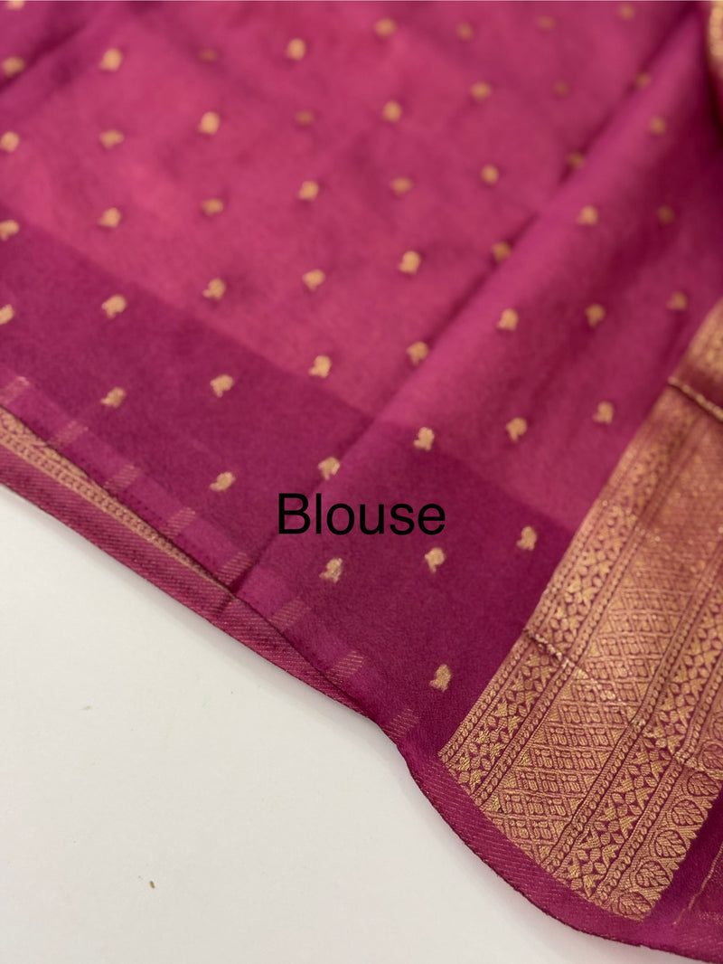Semi banarasi Georgette saree - MSB8976