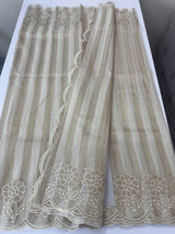 Tissue chanderi saree with applique work MSH175