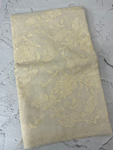 Moonga checks saree with Applique work  MSK766(4)-Ivory