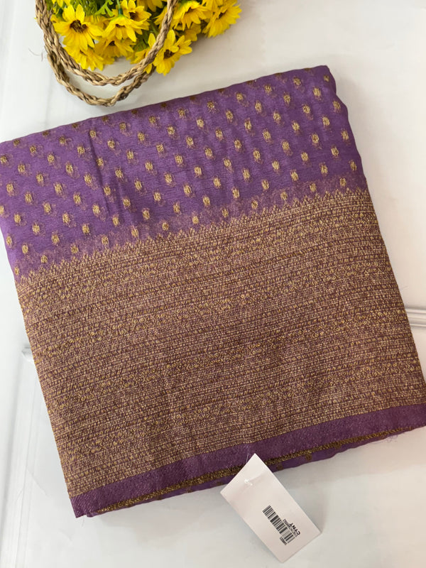 Semi banarasi Khaddi Georgette saree - MS1498 DarkLavender