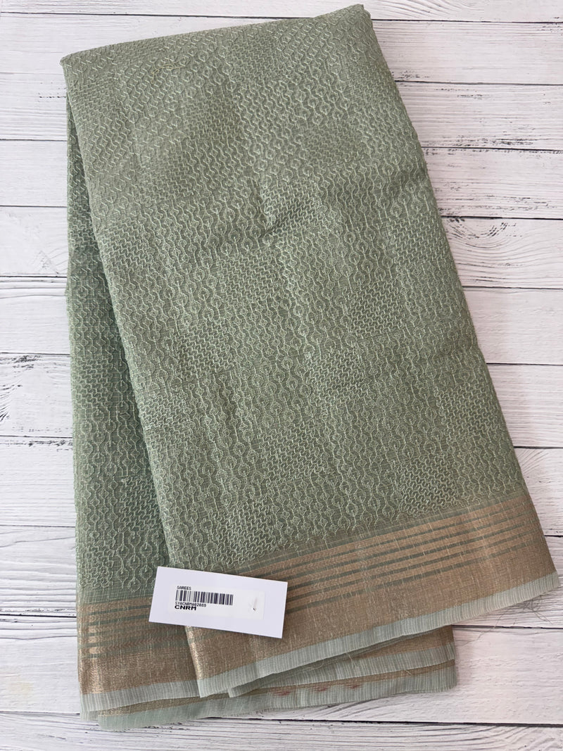 NetKota thread work saree MS2287- DuskyGreen