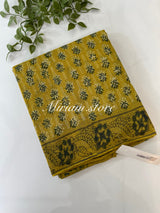 Hand block printed pure kota doria saree MBKD453