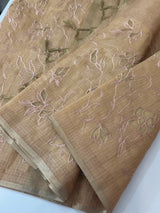 Kota Tissue Silk applique work saree MS49811 - DuskyPeach