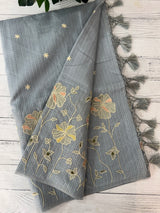 Applique and embroidery work 
 Kota Silk saree MSH118
