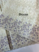 Cutwork Phulkari NetKota embroidery saree - MSH987