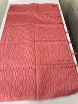 Art silk saree with embroidery MSA341- Peach (1)