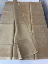 Tissue Silk Saree with mirror work SHRNSMM- Bronze - MS8933