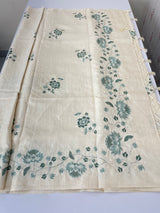 Blended tussar saree with embriodery - MS98765 Cream
