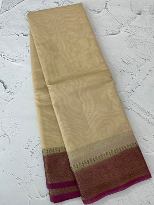Semi silk saree with blouse MBS7855