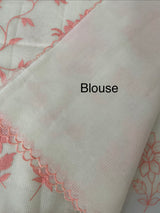 Lightweight Kota Moonga checks saree with applique work MSH288