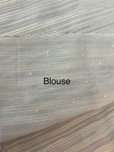 Semi soft Organza saree with zari thread work MSB8432 - Ivory