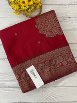 Semi banarasi Crepe Chiffon saree - MS1499 RED