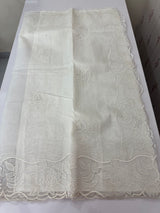 Moonga checks Applique work saree  MSH110- White