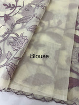 Moonga checks saree with Applique work  MSK765