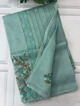 Handworked Tissue silk saree FBLK162 Blue