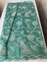 Crush Organza Applique work saree MS14987