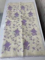 Lightweight Kota Moonga checks saree with applique work MSH288