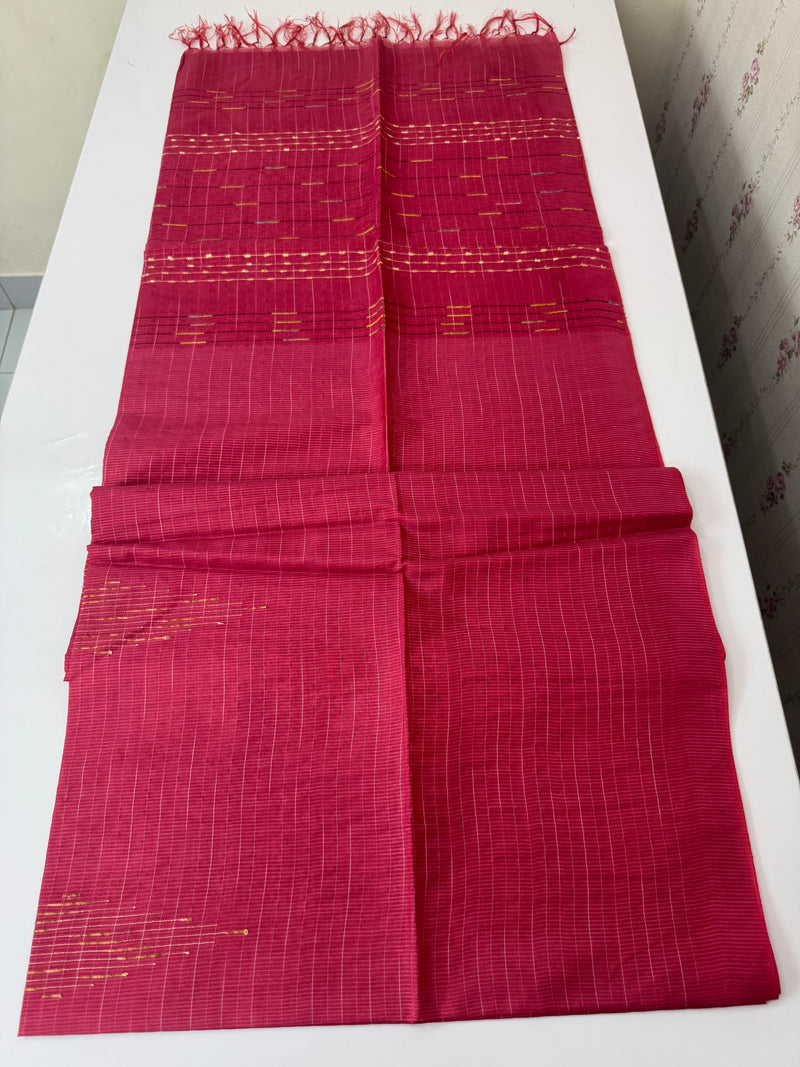 Blended tussar saree with thread work MTS5444