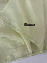 Crush Organza saree with applique work MBS677 PastelGreen